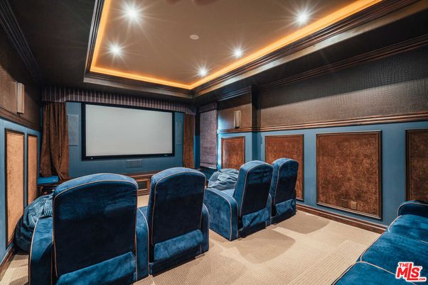 Home Theatre Room, Interior, Projection Screen, Recessed Lighting, Theatre Room