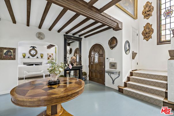 Fireplace, Interior, Piano, Wooden Beams