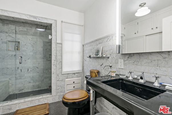 Bathroom, Glass Shower, Interior, Marble Walls