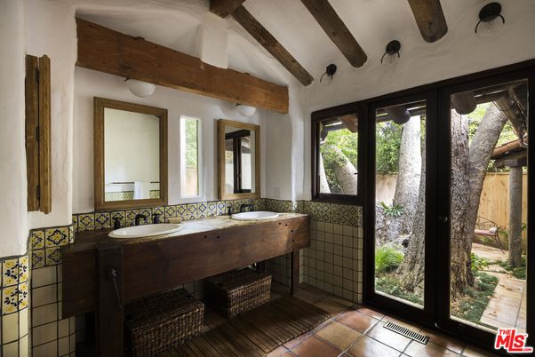 Bathroom, Dual Sink Vanities, Interior, Wooden Beams