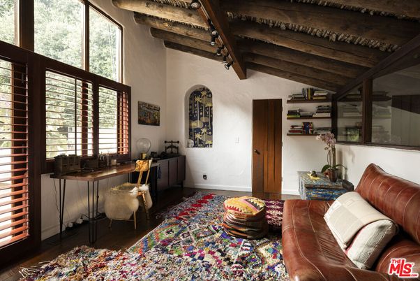 Home Office, Interior, Wooden Beams, Wood Texture Flooring