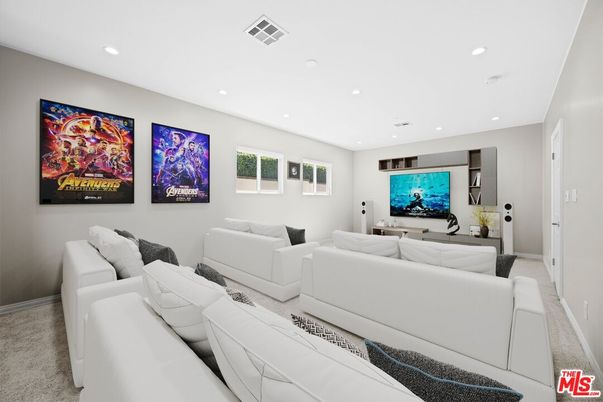 Interior, Living room, Recessed Lighting