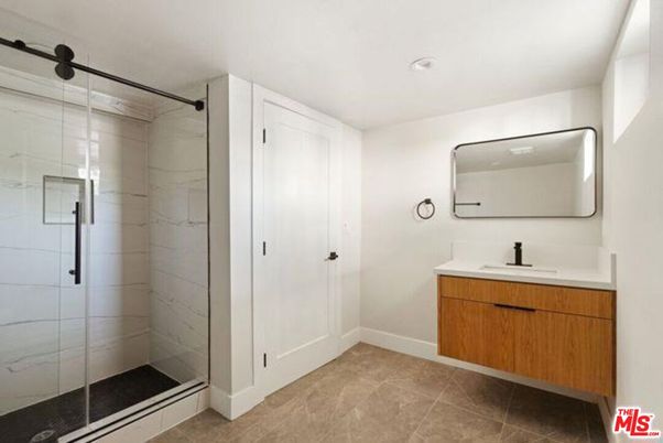 Bathroom, Glass Shower, Interior, Marble Walls, Recessed Lighting