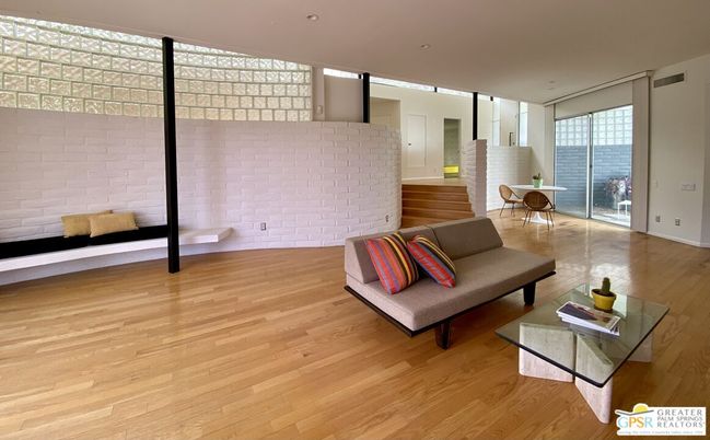 Dining room, Interior, Living room, Recessed Lighting, Wood Texture Flooring