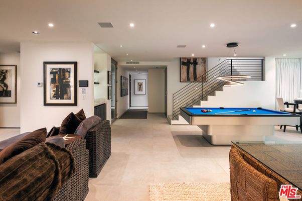 Billiard Table, Game Room, Interior, Pendant Lights, Recessed Lighting