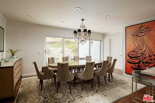 Chandelier, Dining room, Interior, Pendant Lights, Recessed Lighting, Wood Texture Flooring