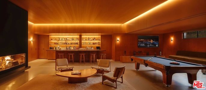 Billiard Table, Game Room, Interior, Wooden Ceilings, Wooden Walls