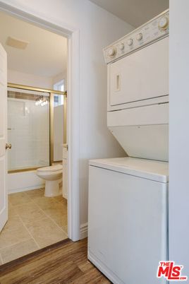 Bathroom, Interior, Utility Closets, Washer, Wood Texture Flooring