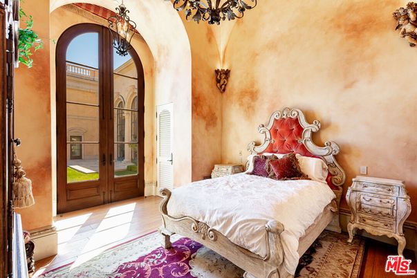 Bedroom, Chandelier, Interior, Wood Texture Flooring