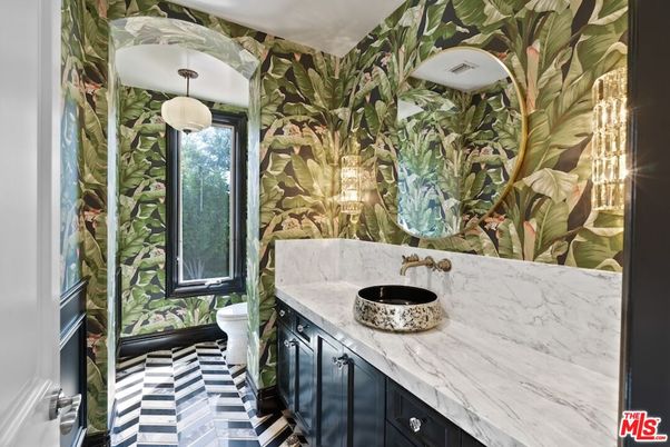 Bathroom, Interior, Marble Walls, Pendant Lights