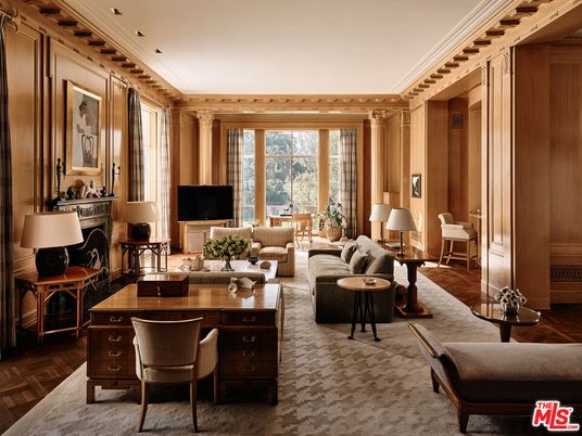 Fireplace, Home Office, Interior, Living room, Recessed Lighting, Wood Texture Flooring