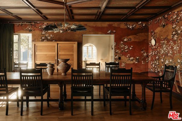 Dining room, Interior, Wooden Beams, Wooden Ceilings, Wood Texture Flooring