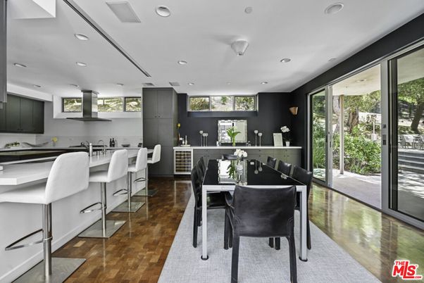 Dining room, Interior, Kitchen, Recessed Lighting, Wood Texture Flooring