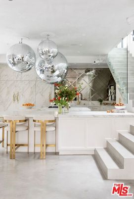 Interior, Marble Walls, Pendant Lights