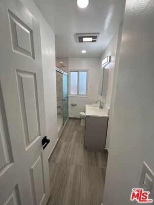 Bathroom, Glass Shower, Interior, Marble Walls, Recessed Lighting