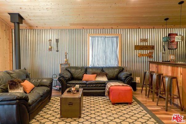 Interior, Living room, Pendant Lights, Recessed Lighting, Wooden Ceilings, Wood Texture Flooring