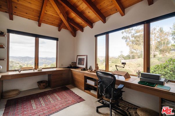 Home Office, Interior, Wooden Beams, Wooden Ceilings