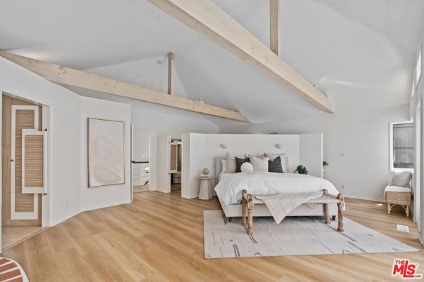 Bedroom, Interior, Wooden Beams, Wood Texture Flooring