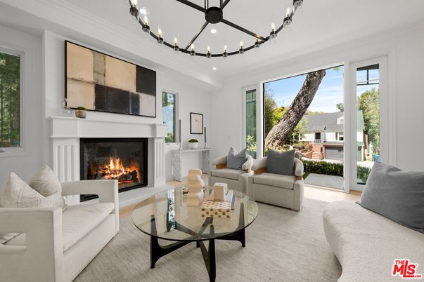 Fireplace, Interior, Living room, Pendant Lights