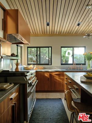 Interior, Kitchen, Pendant Lights, Stainless Steel Appliances, Wooden Ceilings