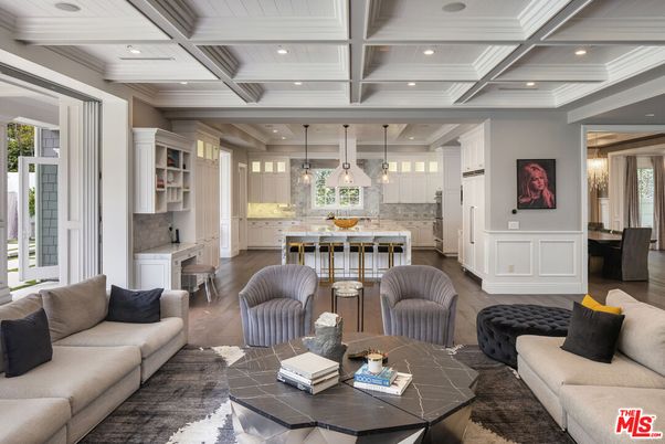 Interior, Kitchen, Living room, Pendant Lights, Recessed Lighting, Wood Texture Flooring