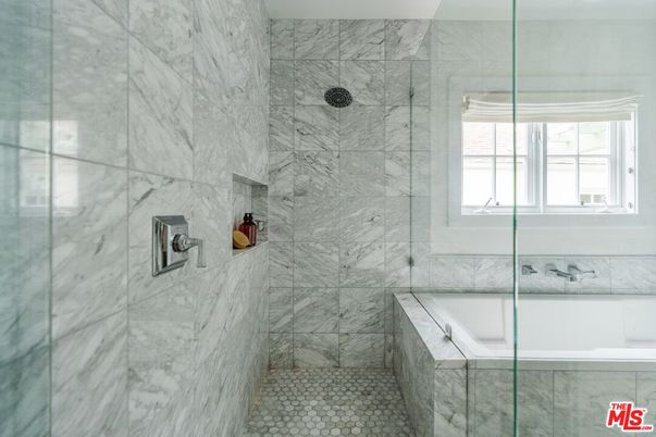Bathroom, Glass Shower, Interior, Marble Walls