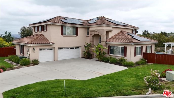 Attached, Backyard, Exterior, Facade, Solar Panels, Mediterranean