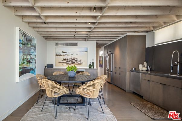 Dining room, Interior, Kitchen, Wooden Beams, Wood Texture Flooring