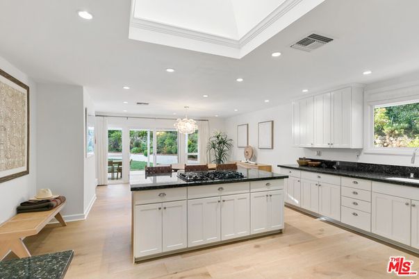 Chandelier, Interior, Kitchen, Recessed Lighting, Wood Texture Flooring