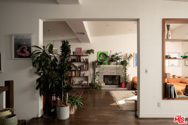 Fireplace, Interior, Recessed Lighting, Wood Texture Flooring