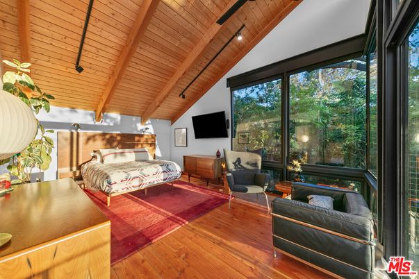 Bedroom, Interior, Wooden Beams, Wooden Ceilings, Wood Texture Flooring