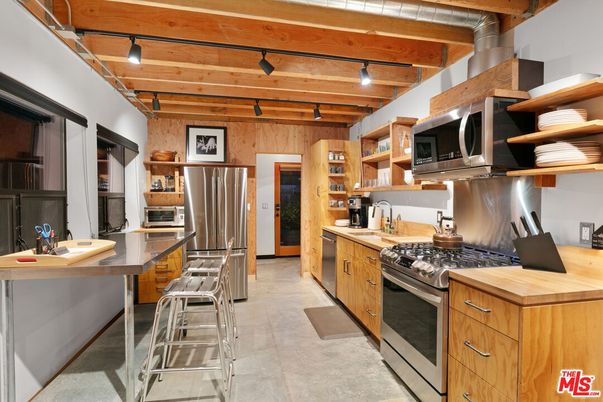 Interior, Kitchen, Stainless Steel Appliances, Wooden Beams, Wooden Ceilings, Wooden Walls