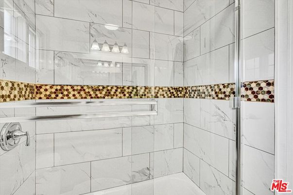 Bathroom, Glass Shower, Interior, Marble Walls