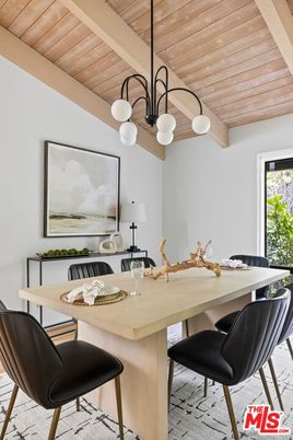 Dining room, Interior, Pendant Lights, Wooden Ceilings