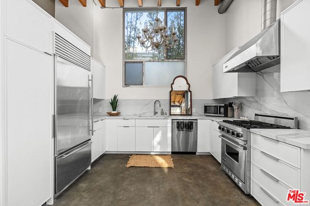 Interior, Kitchen, Stainless Steel Appliances, Wooden Beams