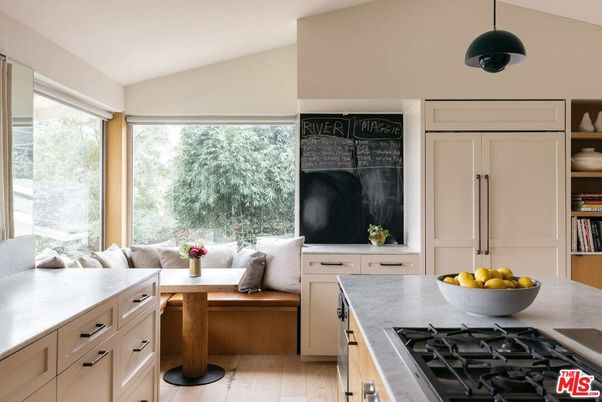 Interior, Kitchen, Pendant Lights, Wood Texture Flooring
