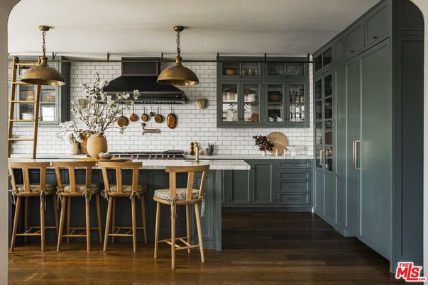 Interior, Kitchen, Pendant Lights, Wood Texture Flooring