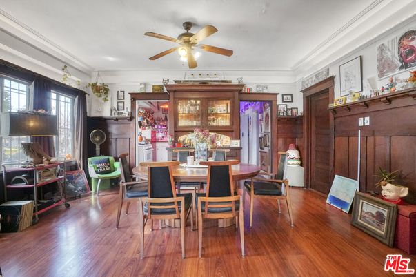 Dining room, Interior, Wood Texture Flooring