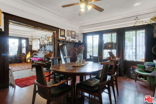 Dining room, Interior, Wood Texture Flooring