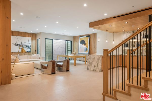 Interior, Living room, Pendant Lights, Recessed Lighting, Wooden Ceilings, Wooden Walls