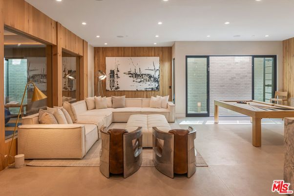 Billiard Table, Game Room, Interior, Living room, Recessed Lighting, Wooden Walls