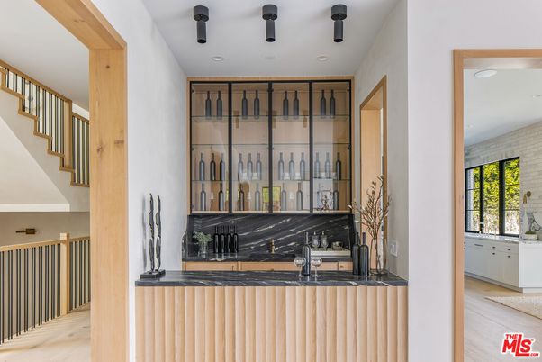 Interior, Recessed Lighting, Stone Walls, Wood Texture Flooring