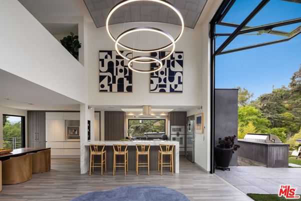Interior, Kitchen, Pendant Lights, Wood Texture Flooring