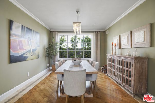 Chandelier, Dining room, Interior, Wood Texture Flooring