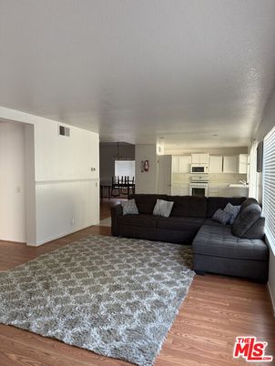 Interior, Kitchen, Living room, Pendant Lights, Stainless Steel Appliances, Wood Texture Flooring