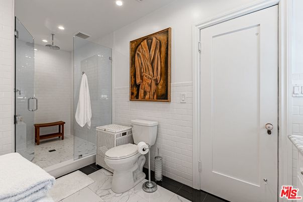 Bathroom, Glass Shower, Interior, Marble, Recessed Lighting