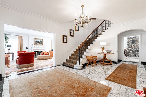 Chandelier, Fireplace, Interior, Living room, Marble