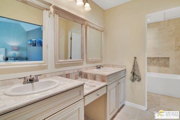Bathroom, Dual Sink Vanities, Interior, Tile Countertops