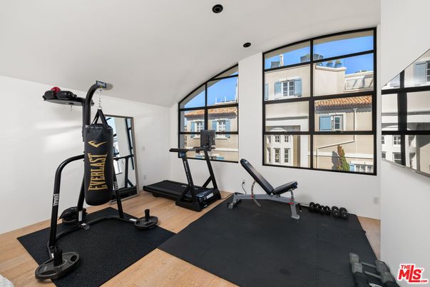 Fitness Equipment, Interior, Wood Texture Flooring