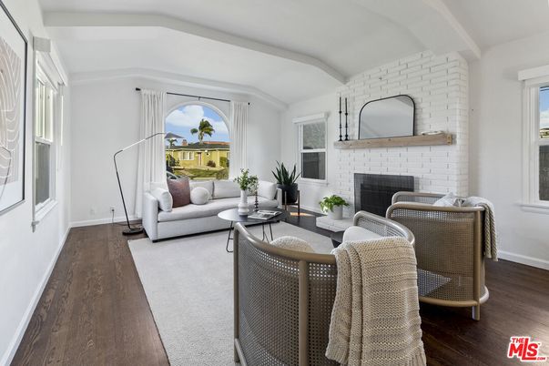 Fireplace, Interior, Living room, Stone Walls, Wood Texture Flooring